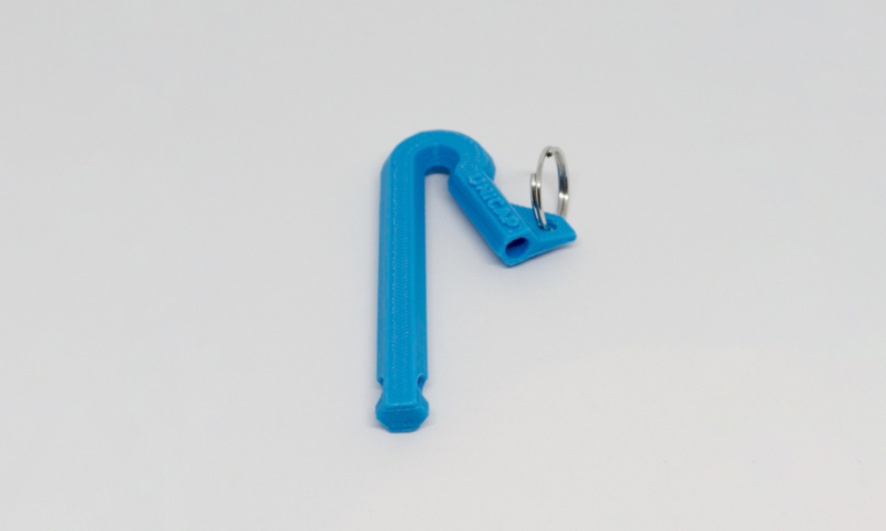 UniCap Rietje blauw aan sleutelhanger